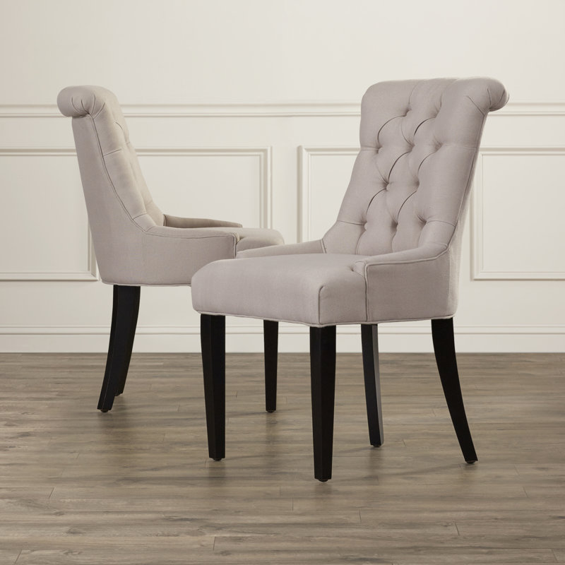 Bowie 19.7'' H Tufted Upholstered Side Chair, Taupe
