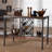 Baxton Studio Vintner Industrial Brown And Black Pub Table With Built-In Wine Cage