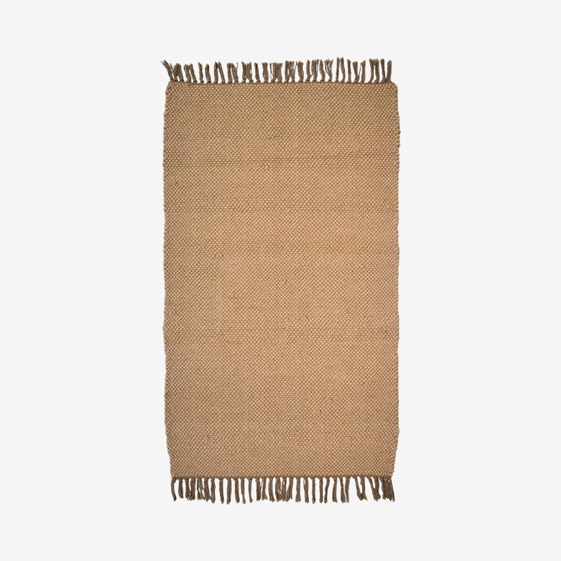 Galan Solid Colour Hand Woven Area Rug, Rectangle 75 x 135cm