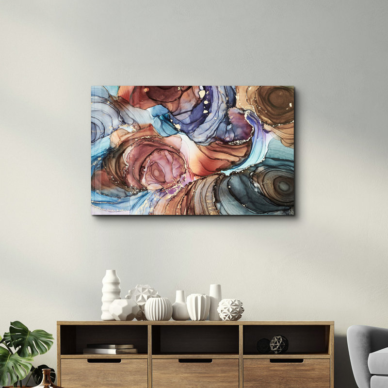 Elegant Tempered Glass Wall Art Painting, 13.8 x 21.7 inches | 100% Tempered Glass, Thickness: 0.16 inches | UV Printed for Vibrant Colors | Perfect for Home Decor, Living Room, & Office Spaces