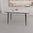47" Expandable To 63" " Mdf Square White Marble Patterned Dining Table, Modern Industrial Kitchen And Dining Table