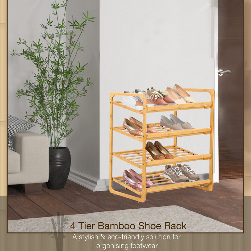 12 Pair Stackable Shoe Rack