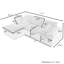 Canapé d'angle Cloud 111" pour salon, canapé en L sans structure avec pouf, canapé d'angle modulaire 3 places, brun