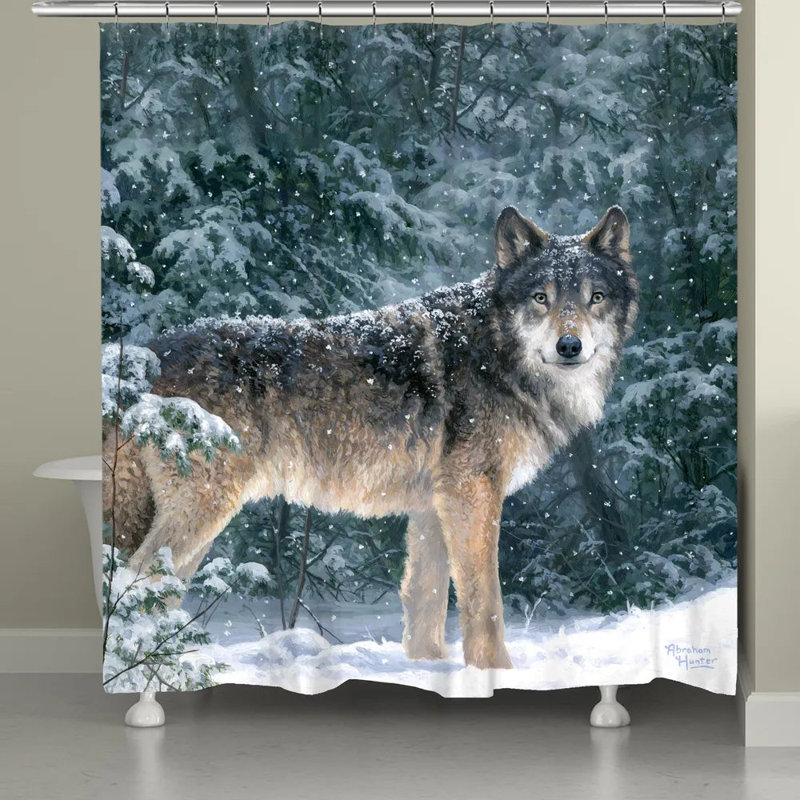 Rideau de douche Snow Wolf