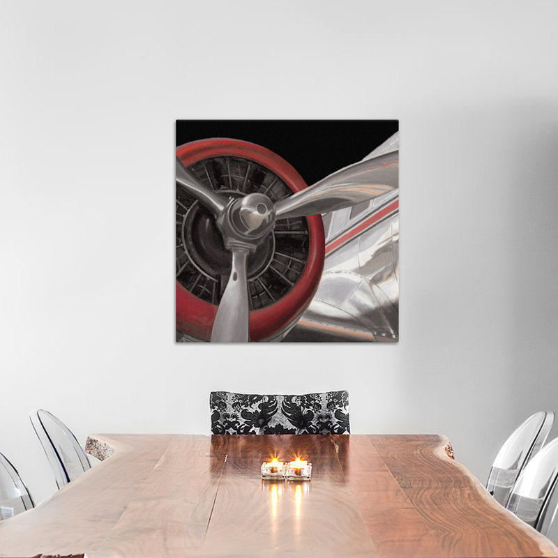 "travel" par air ii, reproduction d’art sur toile tendue, H 37 po x l 37 po x P 1,5 po