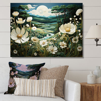 «White Crimson Bloom Garden Serenade I», reproduction sur toile