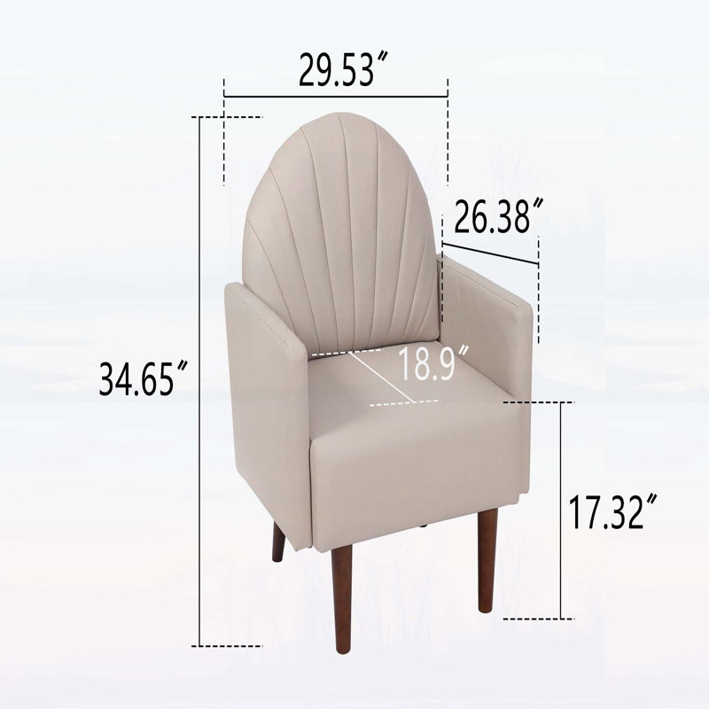Fauteuil en forme de coquillage avec pieds en bois pour plus de confort et de style, Kaki