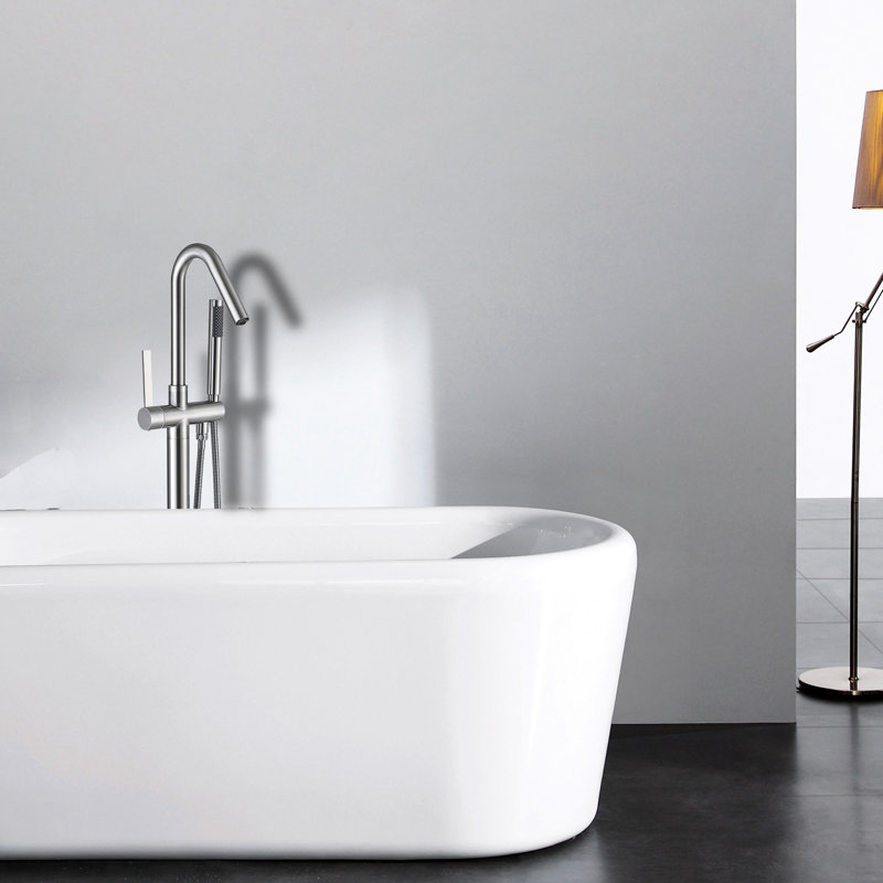 Robinet de baignoire autoportant avec douchette à main et jet fin à performance fiable