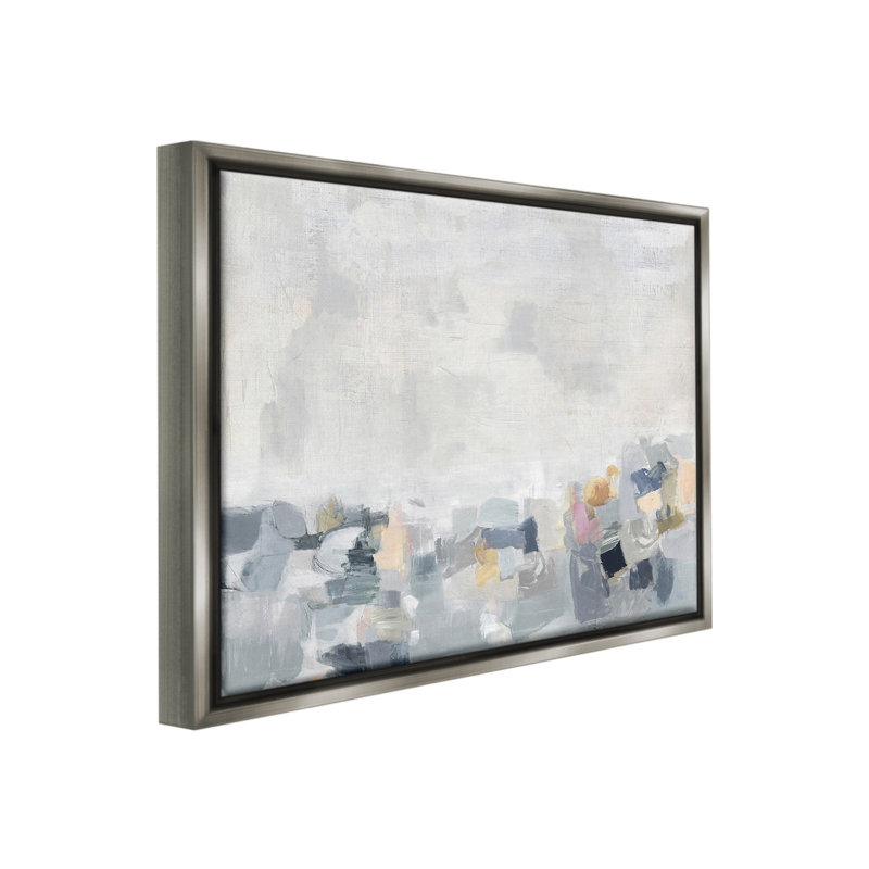 «Gray Modern Landscape» par Rachel Springer sur, Cadre flottant gris lustré, H 17 po x l 21 po