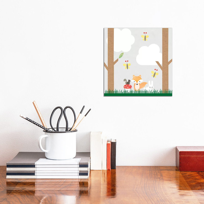 Woodland Animals II by Ann Kelle - Wrapped Canvas Gallery-Wrapped Canvas Giclée, 30.48 cm H x 30.48 cm W