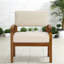 Chaises longues modernes, ensemble rembourré en bois d'acacia pour la maison de patio