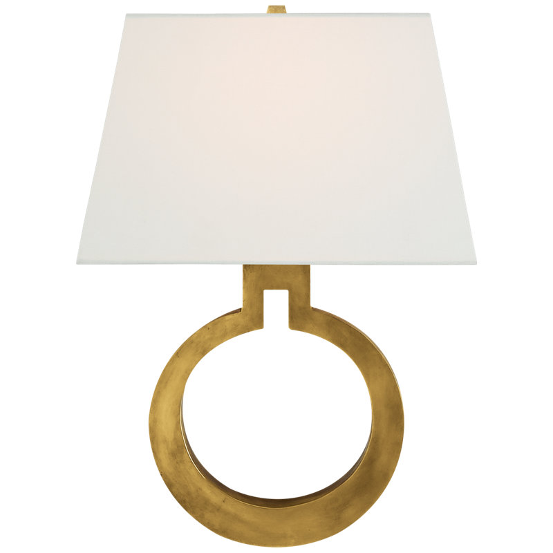 Chapman & Myers Ring Form Large Wall Sconce, Polished Nickel, Paper