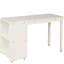 Lit mezzanine simple bas avec armoire et bureau à roulettes - blanc, fabrication solide-1913833742