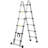 Telescoping Extension Ladder 12.5FT A-Shape w/ Stabilizer Bar for RV