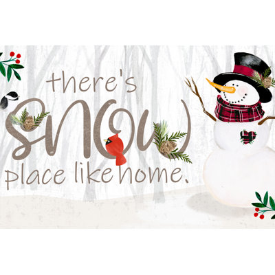 Folk Snowman Forest Collection D by Jennifer Paxton Parker - Graphic Art Print