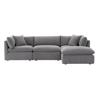 Annabella 4 - Piece Modular Upholstered Reversible Chaise Sectional 
