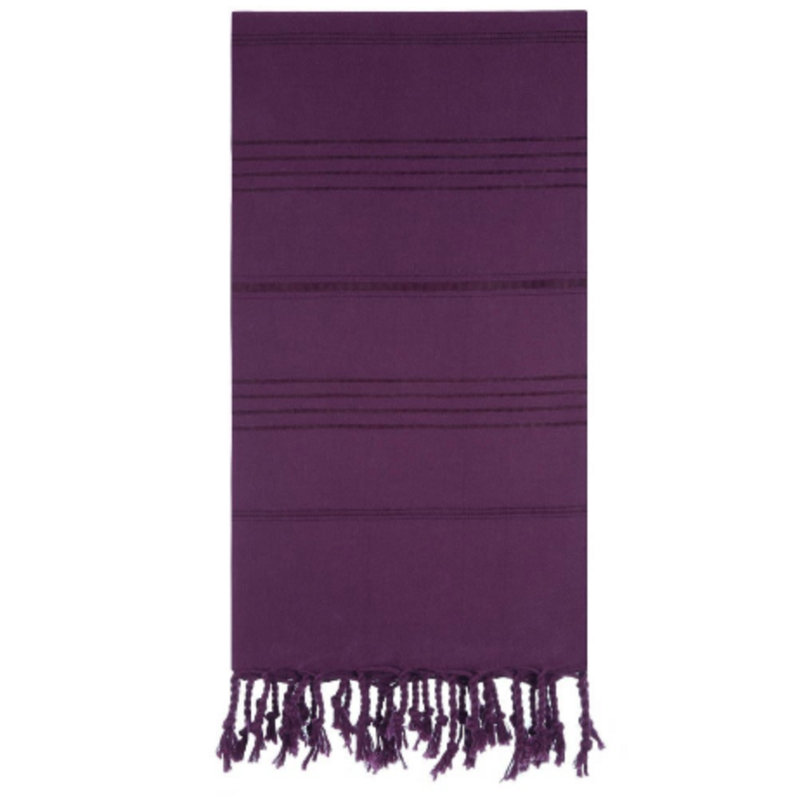 Themroc Turkish Cotton Sand Free Beach Towel, Purple