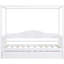 Lit de jour à baldaquin simple blanc avec options de rangement - Chambre à coucher moderne et fonctionnelle avec 2 tiroirs dans un espace de couchage confortable