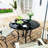 36 Inch Round Black Tempered Glass Table Top, 1/2 Thick Beveled Edge, Heat And Impact , Good For Office Dining Tables Top With Polished Wear- Easy To Maintain, Ideal Coffee-299307114