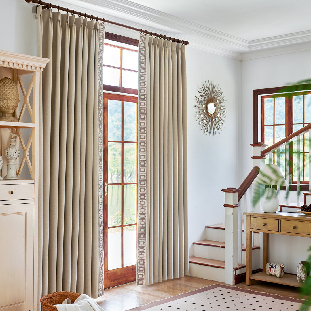 Lena Pinch Pleat Velvet Blackout Curtain Panel Pair (Set of 2) Visionary Home Size per