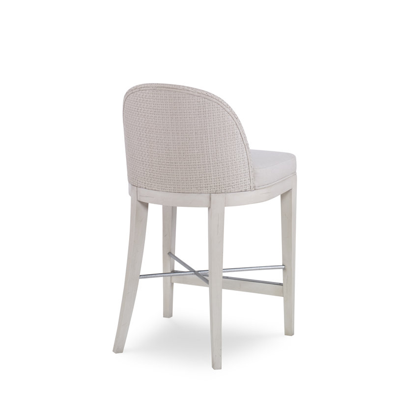 Caribe Upholstered Stool with Solid Wood Frame, Counter Stool (22.5" Seat Height), Peninsula