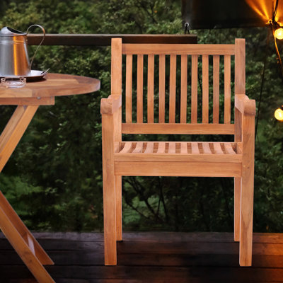 Catriona Teak Patio Dining Armchair