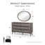 Commode l 6 po avec miroir ovale Stalter-627107287