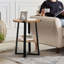 Table de bout haute Jalanda avec 2 ports USB, 2 prises de courant et 2 tablettes de rangement à 2 niveaux-1296243825