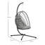 Tsonis Outdoor PE Rattan Swing Chair Egg Chair Light Grey