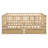 Full Size Wood Daybed with Fence Guardrails and 2 Drawers, Natural