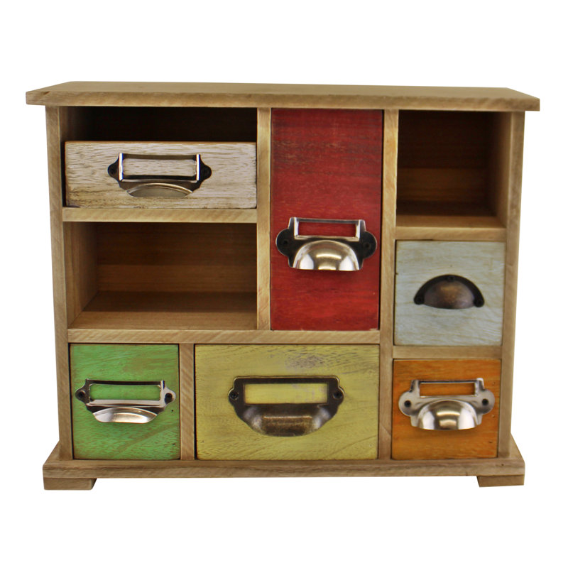 Gold Solid Wood 34cm W 6 - Drawer Chest of Drawers
