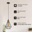 Strausstown 1 - Light Black Geometric Pendant