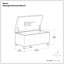 Repose-pieds rectangulaire avec rangement relevable Dover-1897544026