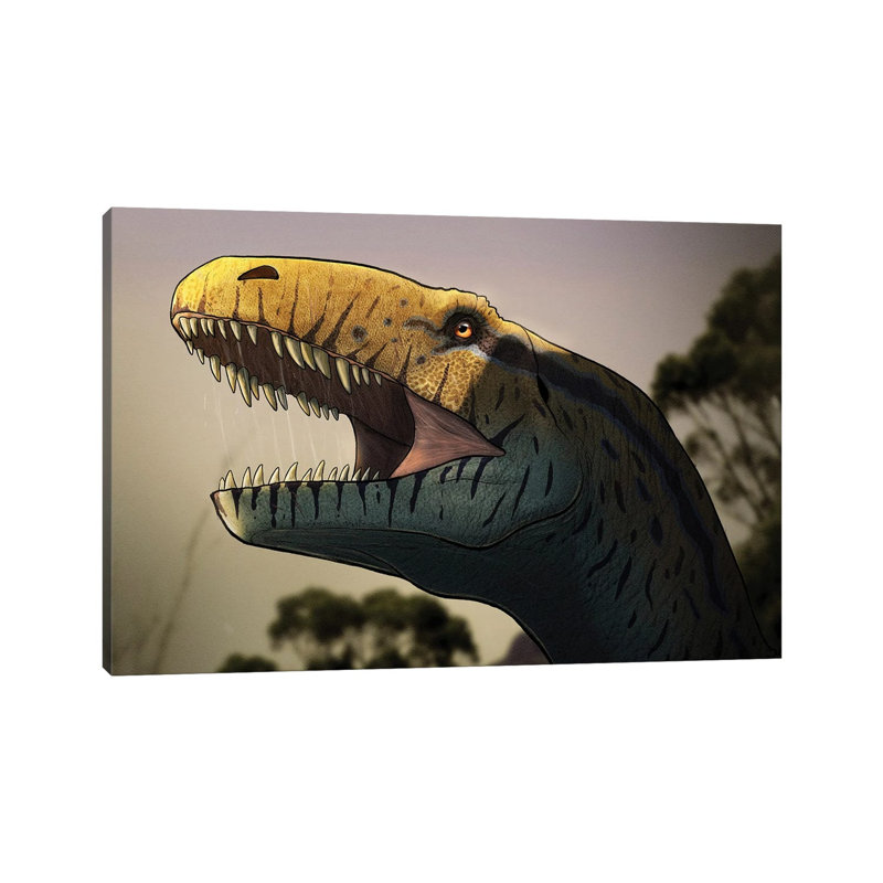 Portrait Of A Megalosaurus Dinosaur. by Paulo Leite Da Silva - Wrapped Canvas Print, 66.04 cm H x 45.72 cm W x 1.91 cm D