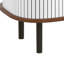 Armoire à vin cannelée avec support à vin à 8 grilles, 5 tablettes réglables à 5 niveaux, 2 porte-verres, portes tambour coulissantes, 4 espaces de rangement cachés sur le côté, station de café moderne-129434460