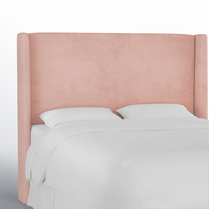 Bellfield Upholstered Headboard, Full, Classic Blush Performance Velvet
