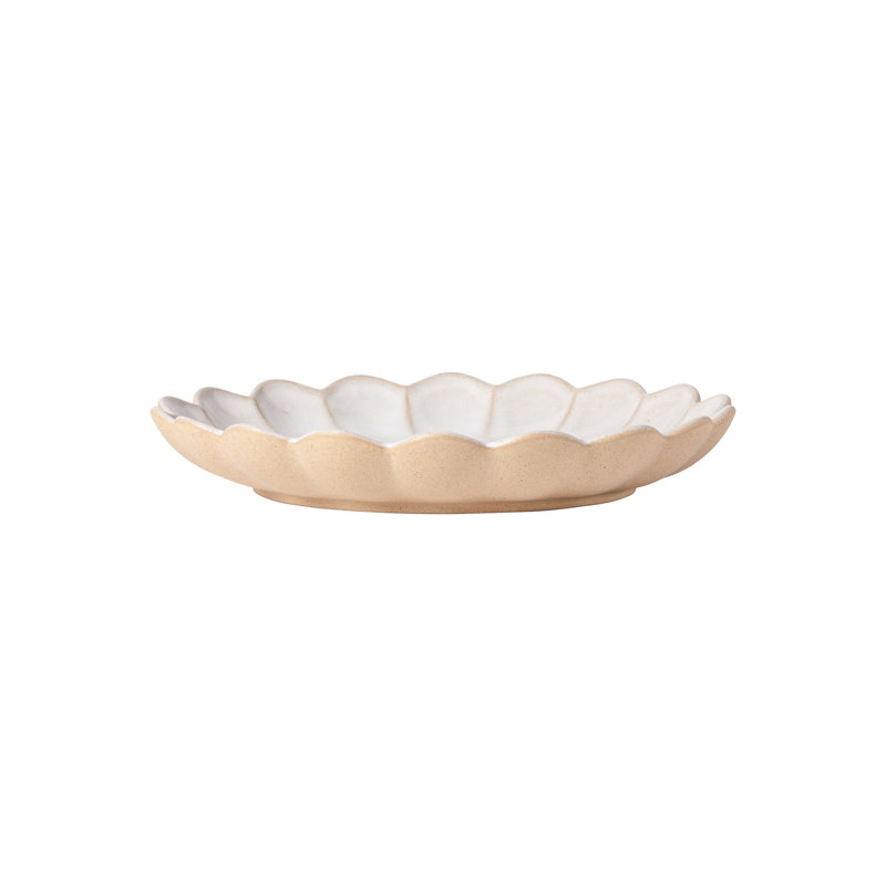 Marrakesh Stoneware Salad/Dessert Plate, Sable White