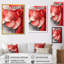 Monochromes rouges, hortensia, décor de pétales II - hydrangées, art mural sur toile-169765227-169765237-169765246