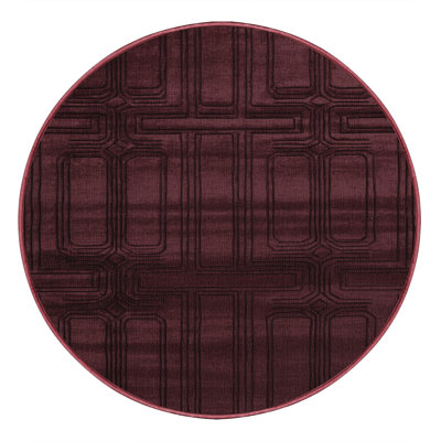 Machine Washable Trellis Brown Area Rug