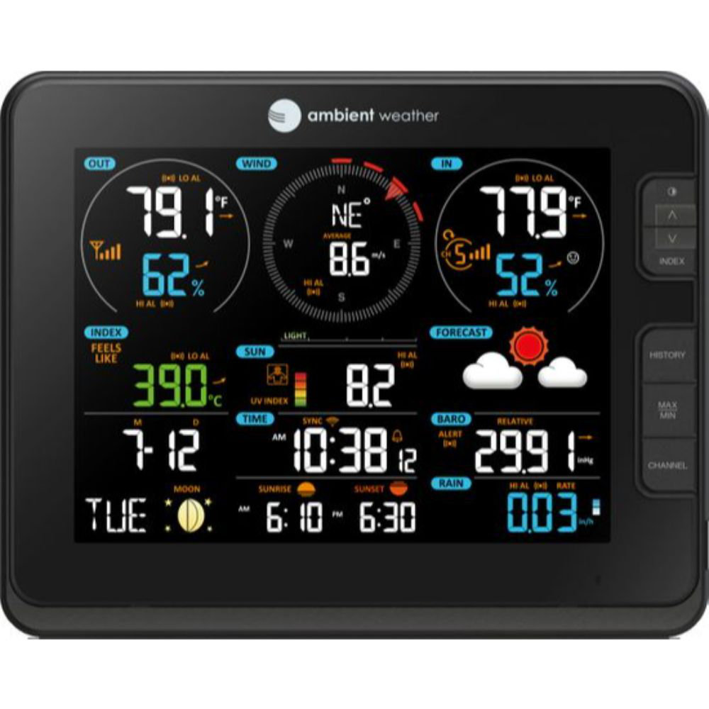 17'' Solar Powered Wireless Outdoor Weather Station Ambient Weather