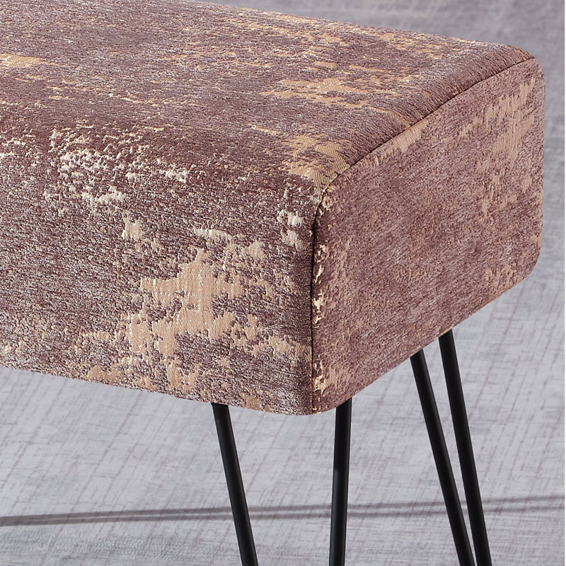 Lygia Upholstered Ottoman, Light Brown