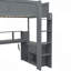 Wood Gaming Loft Bed With Desk, Multi-Storage Shelves, LED And Charging Station-1473637156