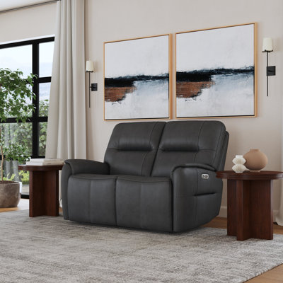 Wallker 59'' Genuine Leather CAL117 Compliant Loveseat -  Flexsteel, 1745-60PH-450-02