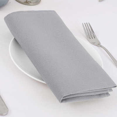 Linen Textured Dinner Cloth Napkins Set of 4 (18" X 18") Waterproof Extra Soft Thick Durable Reusable Napkins with Hemmed Edges for Weddings and Everyday Use