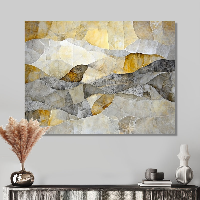 Perspect Marble Shift - Art mural abstrait en métal, impression murale en marbre, H 12 po x l 20 po x P 0,84 po