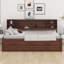 Wooden Captain Bed With Built-In Storage Shelves,Drawers And Cabinets