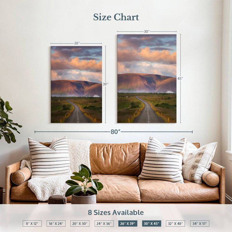Aime Iceland Highway, 39" H x 26" W
