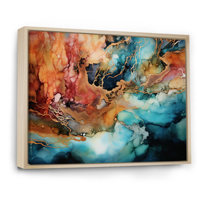 «Dreamscape Lakes Rivers», reproduction d'art à l'encre liquide II - Lacs et rivières