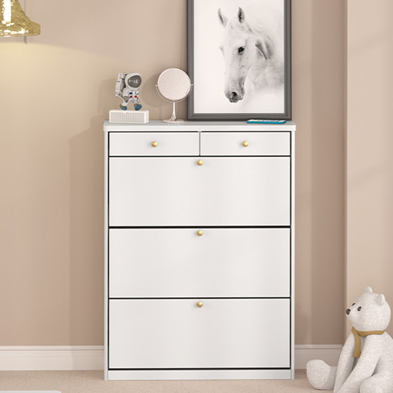 White Solid wood Shoe Storage