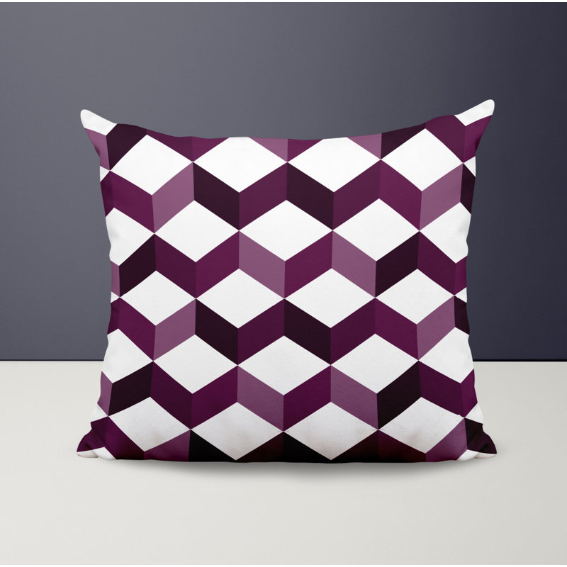 Housse et insert de coussin décoratif en polyester, L 19 po x H 19 po, Mauve